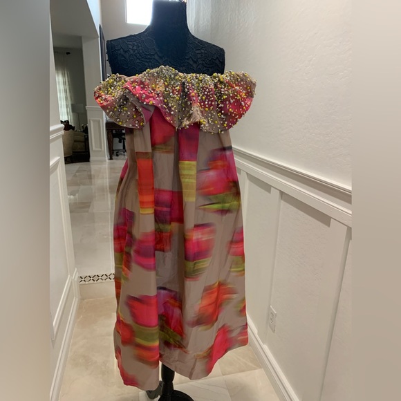 dries van noten off shoulder dress Dries Van Noten